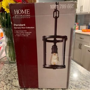 Romaro Row 1-Light Aged Bronze Pendant